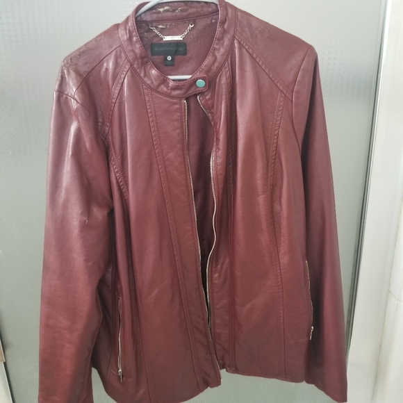 Worthington Jackets & Blazers - 3/$10 Red Worthington faux leather jacket